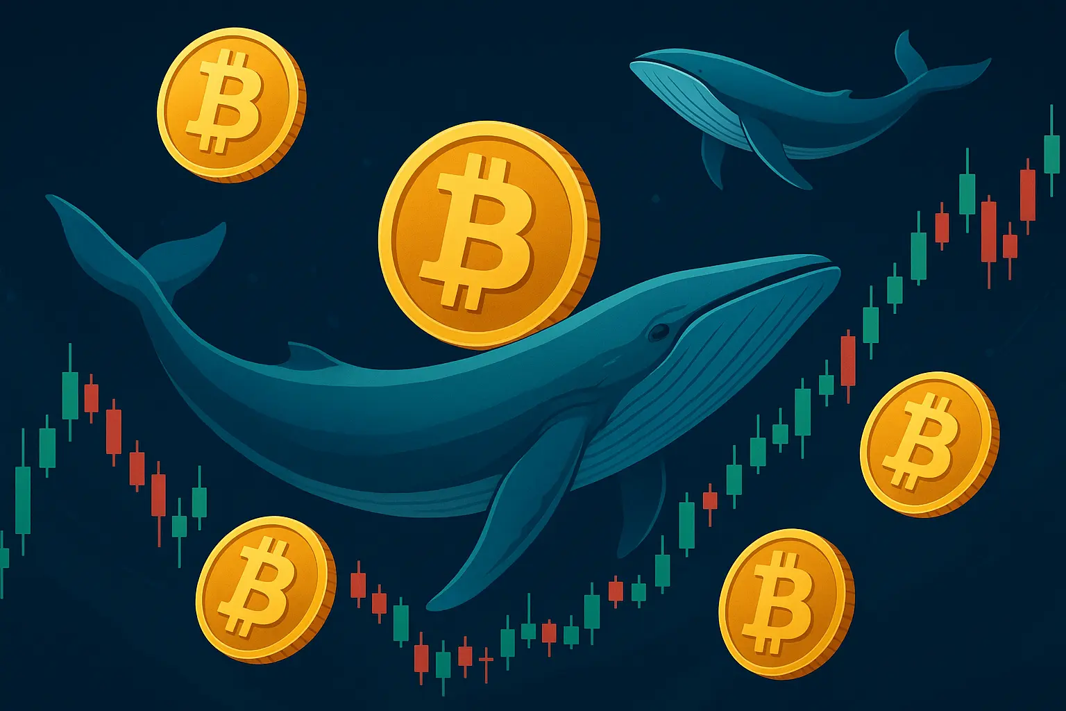 Ballenas de Bitcoin regresan con fuerza: suben 12 % las direcciones con más de 100 BTC y cambia la presión del mercado