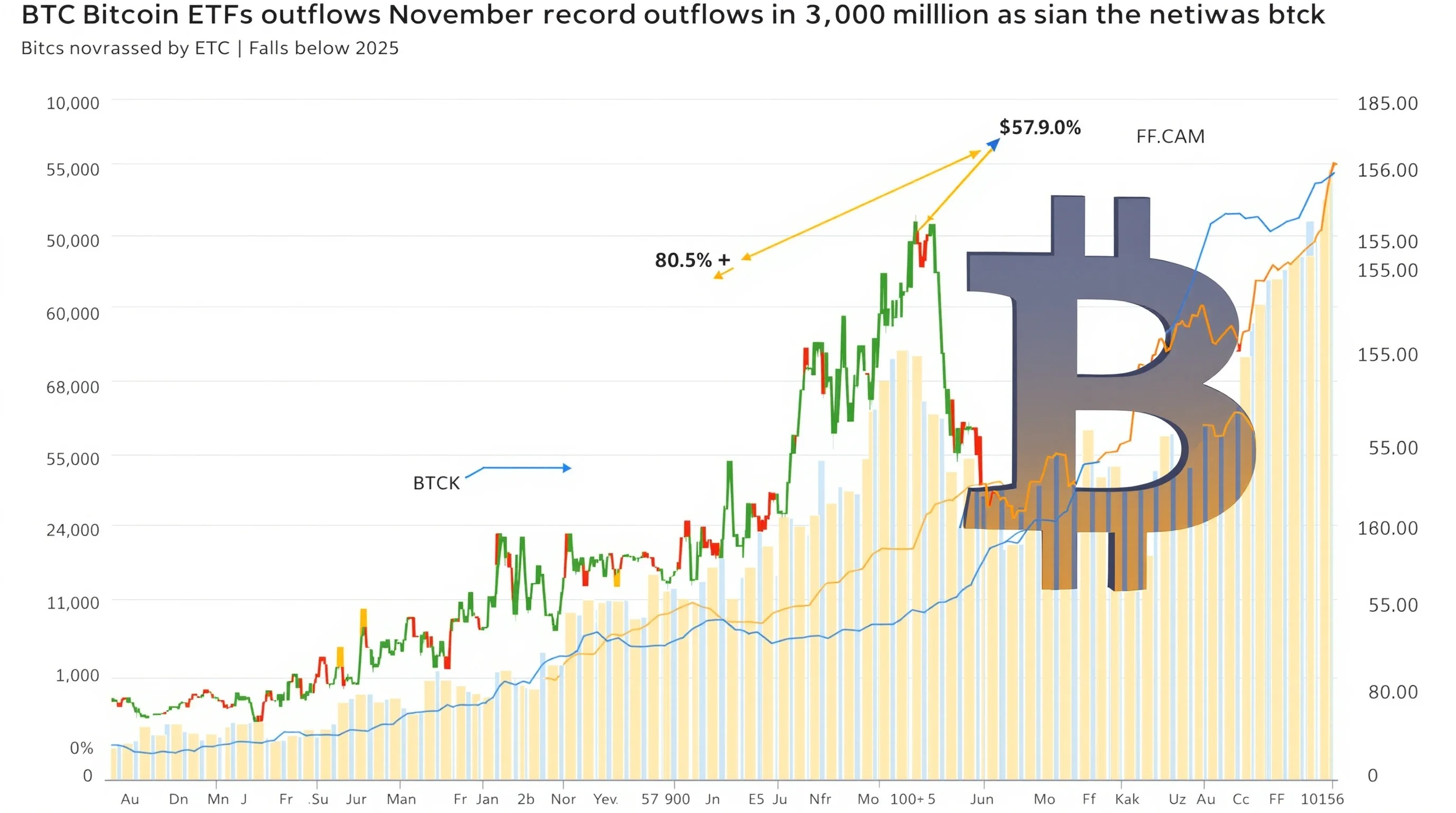 ETFs Bitcoin outflows noviembre 2025: récord de salidas supera los 3.000 millones mientras BTC cae bajo 90K